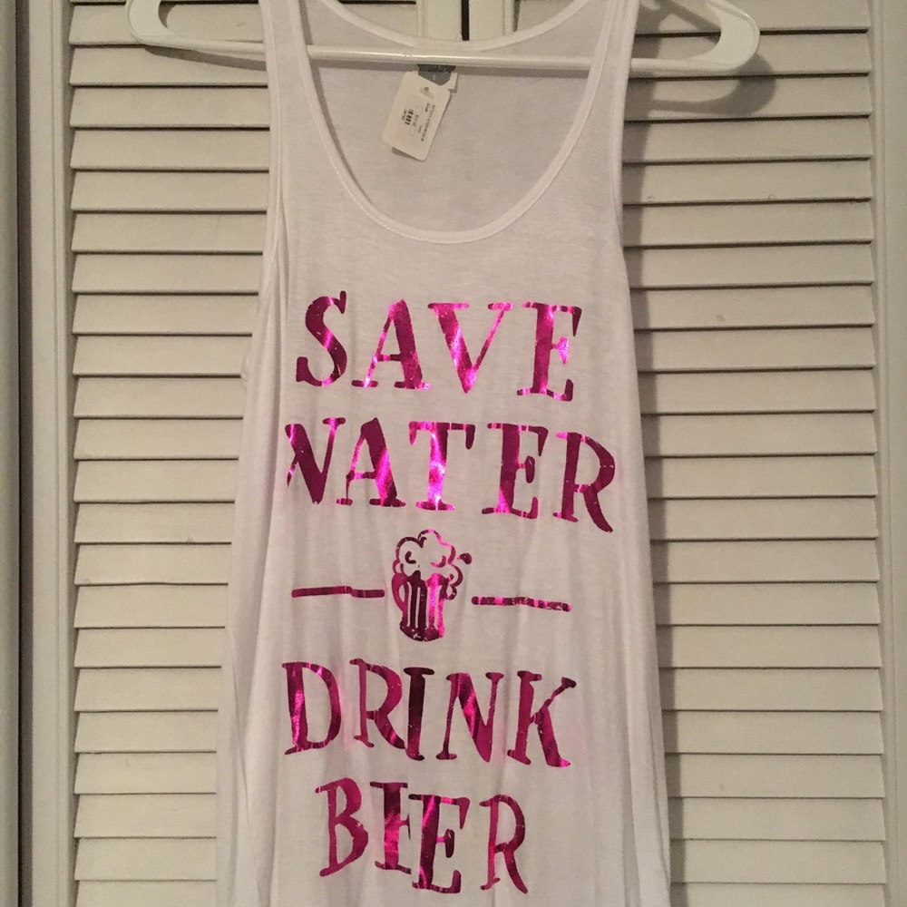Save Water Drink Beer Boutique Tank